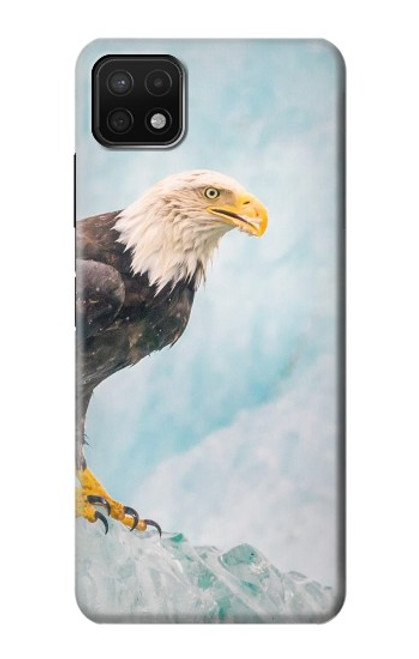S3843 白頭ワシと氷 Bald Eagle On Ice Samsung Galaxy A22 5G バックケース、フリップケース・カバー