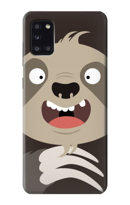 S3855 ナマケモノの顔の漫画 Sloth Face Cartoon Samsung Galaxy A31 バックケース、フリップケース・カバー