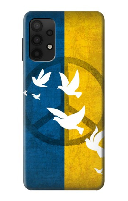 S3857 平和鳩 ウクライナの旗 Peace Dove Ukraine Flag Samsung Galaxy A32 4G バックケース、フリップケース・カバー