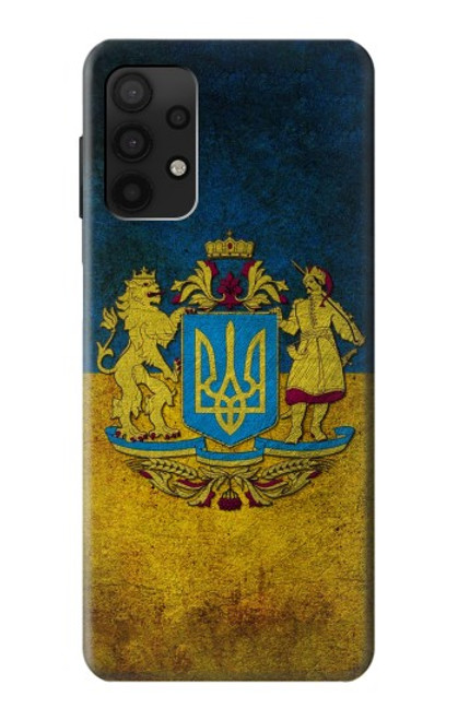 S3858 ウクライナ ヴィンテージ旗 Ukraine Vintage Flag Samsung Galaxy A32 4G バックケース、フリップケース・カバー