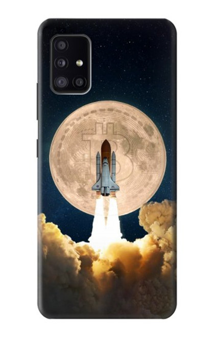 S3859 月へのビットコイン Bitcoin to the Moon Samsung Galaxy A41 バックケース、フリップケース・カバー