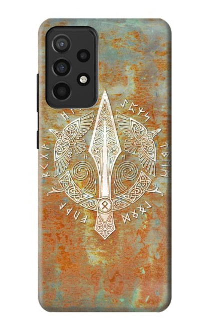 S3827 オーディン北欧バイキングシンボルのグングニル槍 Gungnir Spear of Odin Norse Viking Symbol Samsung Galaxy A52, Galaxy A52 5G バックケース、フリップケース・カバー