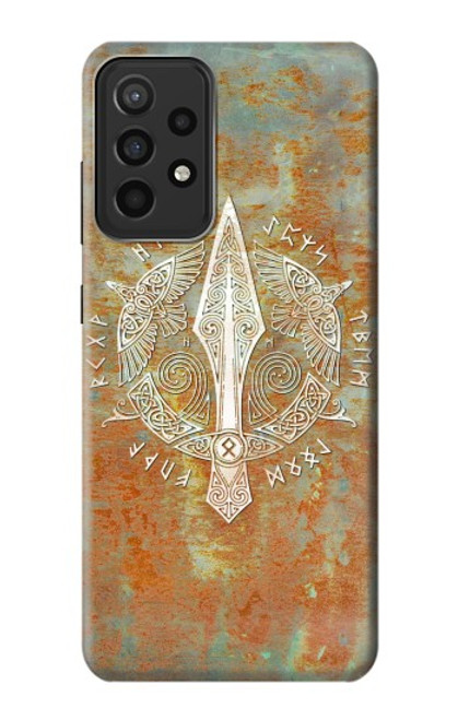 S3827 オーディン北欧バイキングシンボルのグングニル槍 Gungnir Spear of Odin Norse Viking Symbol Samsung Galaxy A52s 5G バックケース、フリップケース・カバー