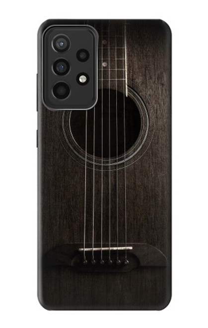 S3834 ブラックギター Old Woods Black Guitar Samsung Galaxy A52s 5G バックケース、フリップケース・カバー