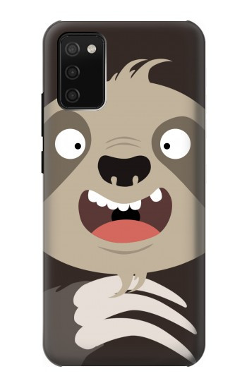 S3855 ナマケモノの顔の漫画 Sloth Face Cartoon Samsung Galaxy A02s, Galaxy M02s  (NOT FIT with Galaxy A02s Verizon SM-A025V) バックケース、フリップケース・カバー