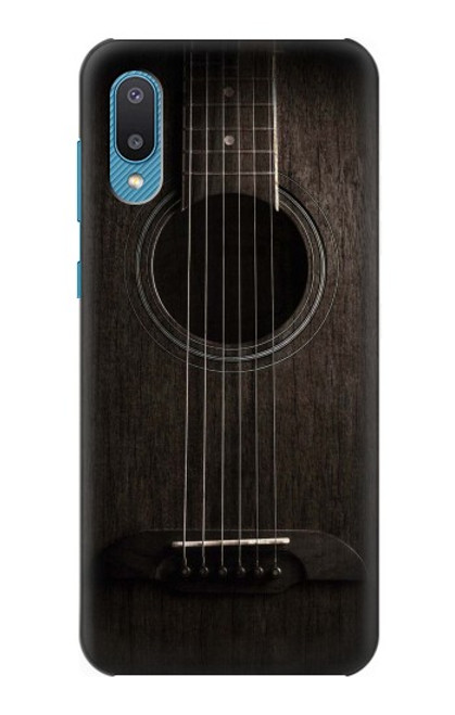 S3834 ブラックギター Old Woods Black Guitar Samsung Galaxy A04, Galaxy A02, M02 バックケース、フリップケース・カバー