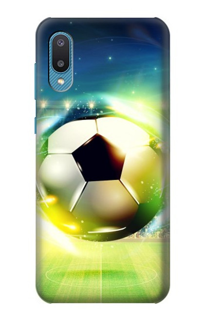 S3844 輝くサッカー サッカーボール Glowing Football Soccer Ball Samsung Galaxy A04, Galaxy A02, M02 バックケース、フリップケース・カバー