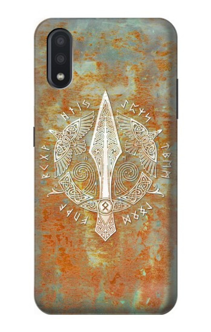 S3827 オーディン北欧バイキングシンボルのグングニル槍 Gungnir Spear of Odin Norse Viking Symbol Samsung Galaxy A01 バックケース、フリップケース・カバー