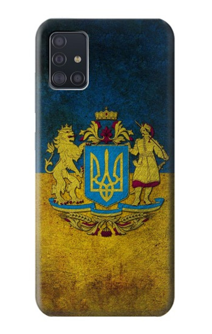 S3858 ウクライナ ヴィンテージ旗 Ukraine Vintage Flag Samsung Galaxy A51 バックケース、フリップケース・カバー