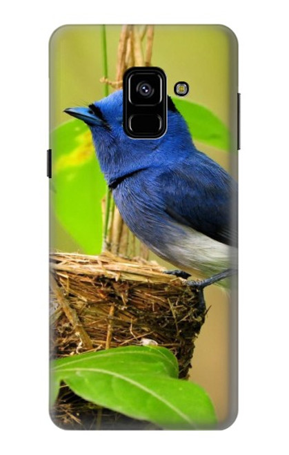 S3839 幸福の青い 鳥青い鳥 Bluebird of Happiness Blue Bird Samsung Galaxy A8 (2018) バックケース、フリップケース・カバー