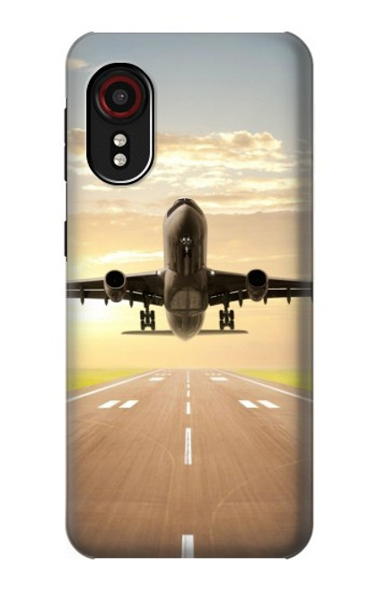 S3837 飛行機離陸日の出 Airplane Take off Sunrise Samsung Galaxy Xcover 5 バックケース、フリップケース・カバー