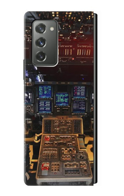 S3836 飛行機のコックピット Airplane Cockpit Samsung Galaxy Z Fold2 5G バックケース、フリップケース・カバー