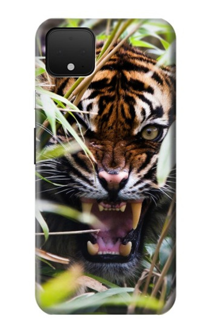 S3838 ベンガルトラの吠え Barking Bengal Tiger Google Pixel 4 バックケース、フリップケース・カバー