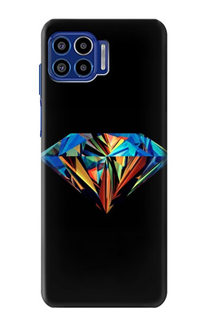 S3842 抽象的な カラフルな ダイヤモンド Abstract Colorful Diamond Motorola One 5G バックケース、フリップケース・カバー