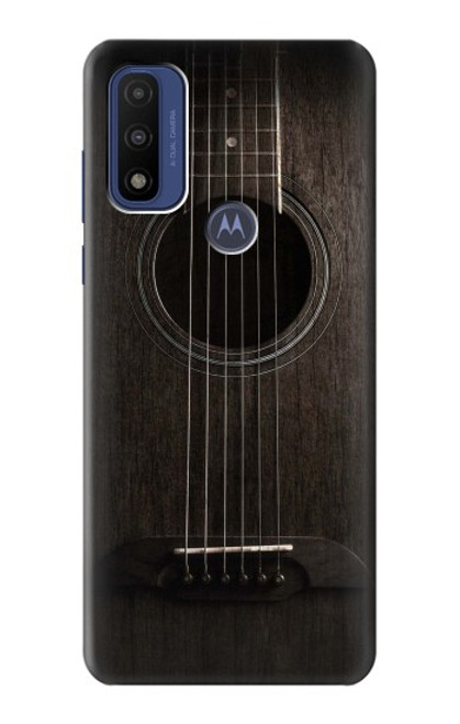 S3834 ブラックギター Old Woods Black Guitar Motorola G Pure バックケース、フリップケース・カバー