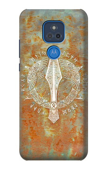 S3827 オーディン北欧バイキングシンボルのグングニル槍 Gungnir Spear of Odin Norse Viking Symbol Motorola Moto G Play (2021) バックケース、フリップケース・カバー
