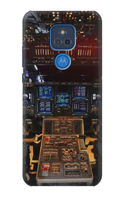 S3836 飛行機のコックピット Airplane Cockpit Motorola Moto G Play (2021) バックケース、フリップケース・カバー