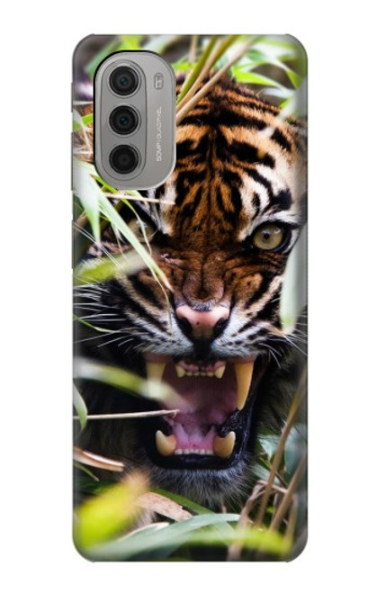 S3838 ベンガルトラの吠え Barking Bengal Tiger Motorola Moto G51 5G バックケース、フリップケース・カバー