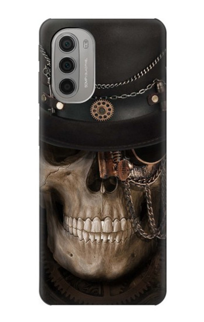 S3852 スチームパンクな頭蓋骨 Steampunk Skull Motorola Moto G51 5G バックケース、フリップケース・カバー