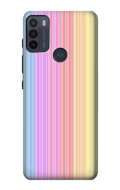 S3849 カラフルな縦の色 Colorful Vertical Colors Motorola Moto G50 バックケース、フリップケース・カバー