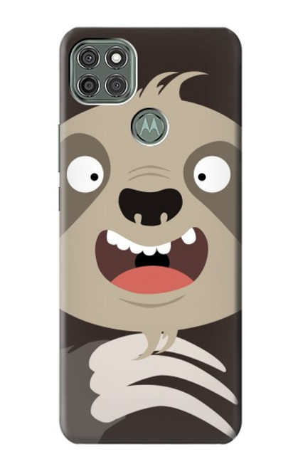 S3855 ナマケモノの顔の漫画 Sloth Face Cartoon Motorola Moto G9 Power バックケース、フリップケース・カバー