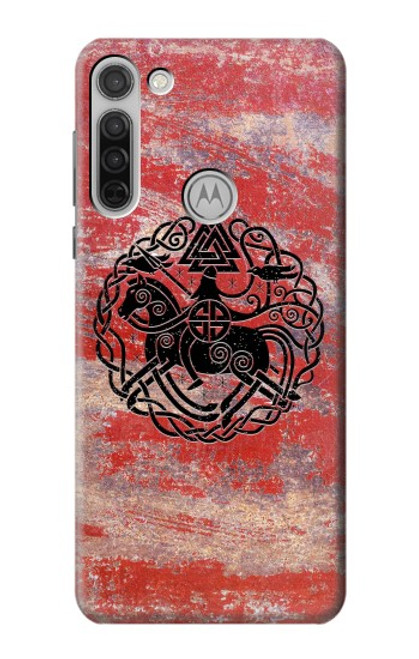 S3831 バイキングノース古代のシンボル Viking Norse Ancient Symbol Motorola Moto G8 バックケース、フリップケース・カバー