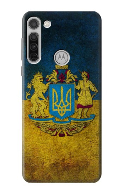 S3858 ウクライナ ヴィンテージ旗 Ukraine Vintage Flag Motorola Moto G8 バックケース、フリップケース・カバー