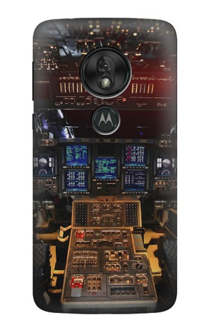 S3836 飛行機のコックピット Airplane Cockpit Motorola Moto G7 Play バックケース、フリップケース・カバー