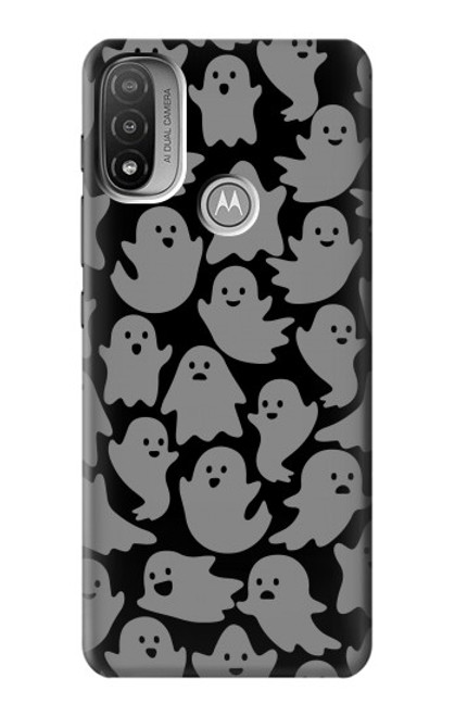 S3835 かわいいゴーストパターン Cute Ghost Pattern Motorola Moto E20,E30,E40  バックケース、フリップケース・カバー