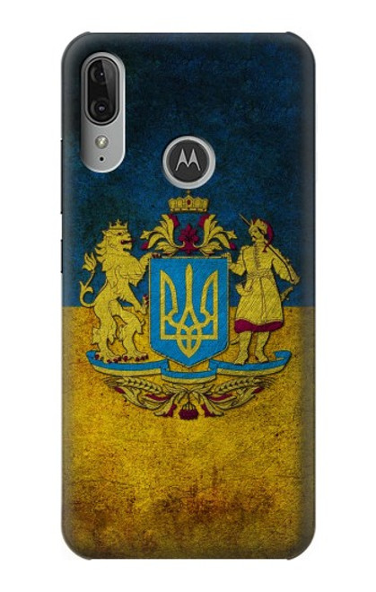 S3858 ウクライナ ヴィンテージ旗 Ukraine Vintage Flag Motorola Moto E6 Plus, Moto E6s バックケース、フリップケース・カバー