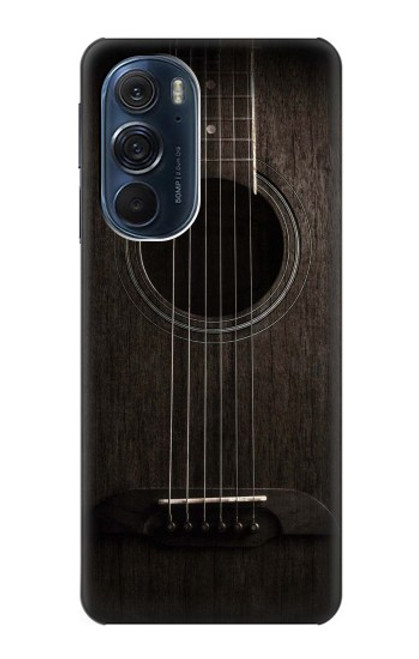 S3834 ブラックギター Old Woods Black Guitar Motorola Edge X30 バックケース、フリップケース・カバー