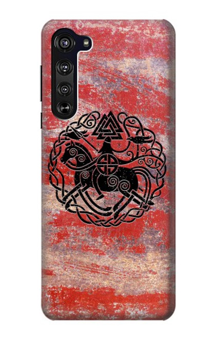 S3831 バイキングノース古代のシンボル Viking Norse Ancient Symbol Motorola Edge バックケース、フリップケース・カバー