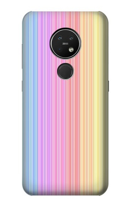 S3849 カラフルな縦の色 Colorful Vertical Colors Nokia 7.2 バックケース、フリップケース・カバー