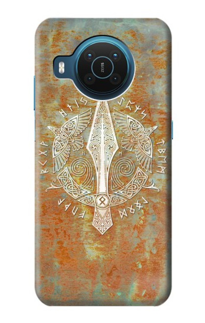 S3827 オーディン北欧バイキングシンボルのグングニル槍 Gungnir Spear of Odin Norse Viking Symbol Nokia X20 バックケース、フリップケース・カバー