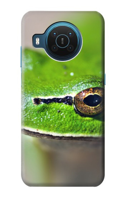 S3845 緑のカエル Green frog Nokia X20 バックケース、フリップケース・カバー