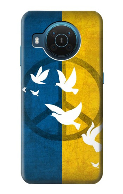 S3857 平和鳩 ウクライナの旗 Peace Dove Ukraine Flag Nokia X20 バックケース、フリップケース・カバー