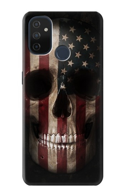 S3850 アメリカの国旗の頭蓋骨 American Flag Skull OnePlus Nord N100 バックケース、フリップケース・カバー