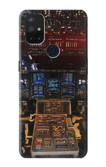 S3836 飛行機のコックピット Airplane Cockpit OnePlus Nord N10 5G バックケース、フリップケース・カバー