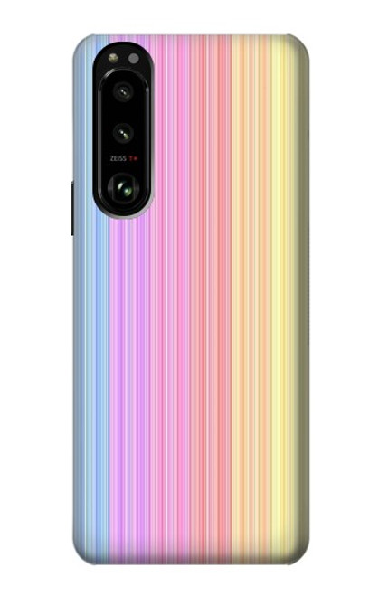 S3849 カラフルな縦の色 Colorful Vertical Colors Sony Xperia 5 III バックケース、フリップケース・カバー