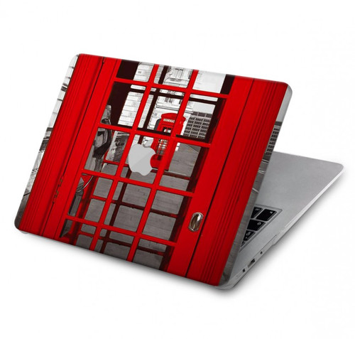 S0058 ロンドン〔イギリス〕の赤い電話ボックス Classic British Red Telephone Box MacBook Pro 14 M1-M5 A2442,A2779,A2992,A2918,A3112,A3185,A3401,A3434,A3112 ケース・カバー