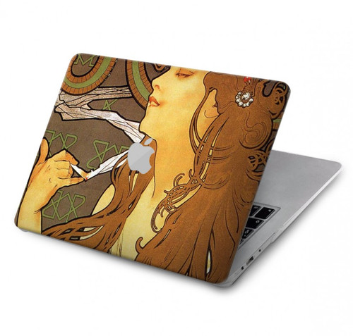S0969 アルフォンス・ミュシャ Alphonse Mucha Job MacBook Pro 14 M1-M5 A2442,A2779,A2992,A2918,A3112,A3185,A3401,A3434,A3112 ケース・カバー
