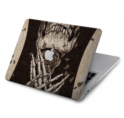 S1676 スカルローズ Skull Rose MacBook Pro 14 M1,M2,M3 (2021,2023) - A2442, A2779, A2992, A2918 ケース・カバー