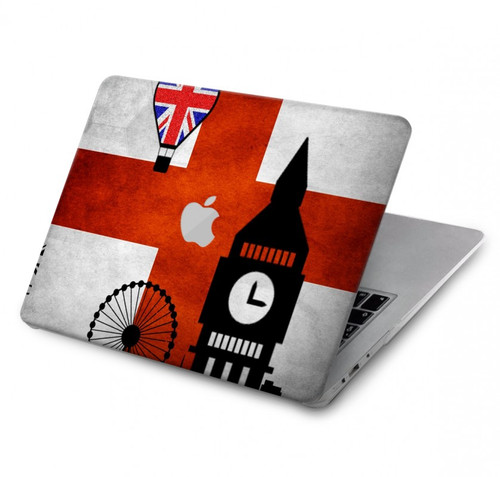 S2979 イングランドサッカー England Football Soccer Flag MacBook Pro 14 M1-M5 A2442,A2779,A2992,A2918,A3112,A3185,A3401,A3434,A3112 ケース・カバー