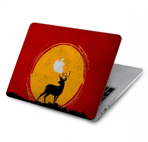 S3513 鹿の夕日 Deer Sunset MacBook Pro 16 M1,M2 (2021,2023) - A2485, A2780 ケース・カバー