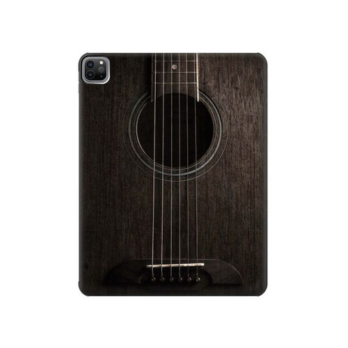S3834 ブラックギター Old Woods Black Guitar iPad Pro 12.9 (2022,2021,2020,2018, 3rd, 4th, 5th, 6th) タブレットケース