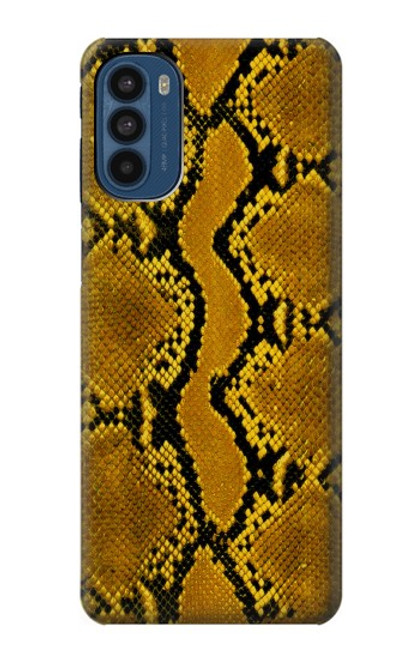 S3365 黄パイソンの皮膚 グラフィックプリント Yellow Python Skin Graphic Print Motorola Moto G41 バックケース、フリップケース・カバー