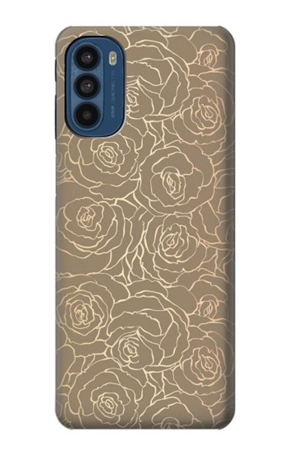 S3466 ゴールドローズ柄 Gold Rose Pattern Motorola Moto G41 バックケース、フリップケース・カバー