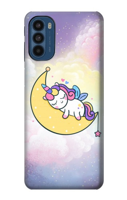 S3485 かわいい眠りユニコーン Cute Unicorn Sleep Motorola Moto G41 バックケース、フリップケース・カバー