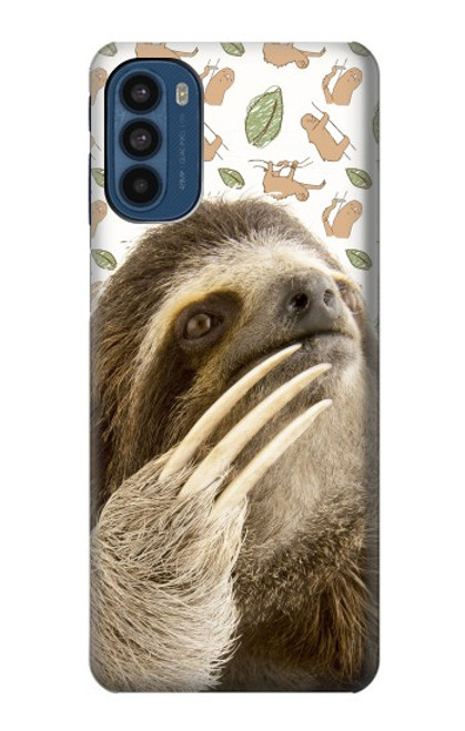 S3559 ナマケモノ Sloth Pattern Motorola Moto G41 バックケース、フリップケース・カバー