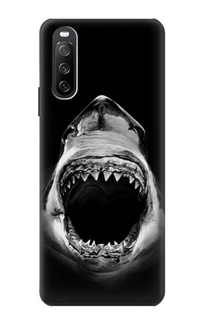 S3100 白のサメ Great White Shark Sony Xperia 10 III Lite バックケース、フリップケース・カバー
